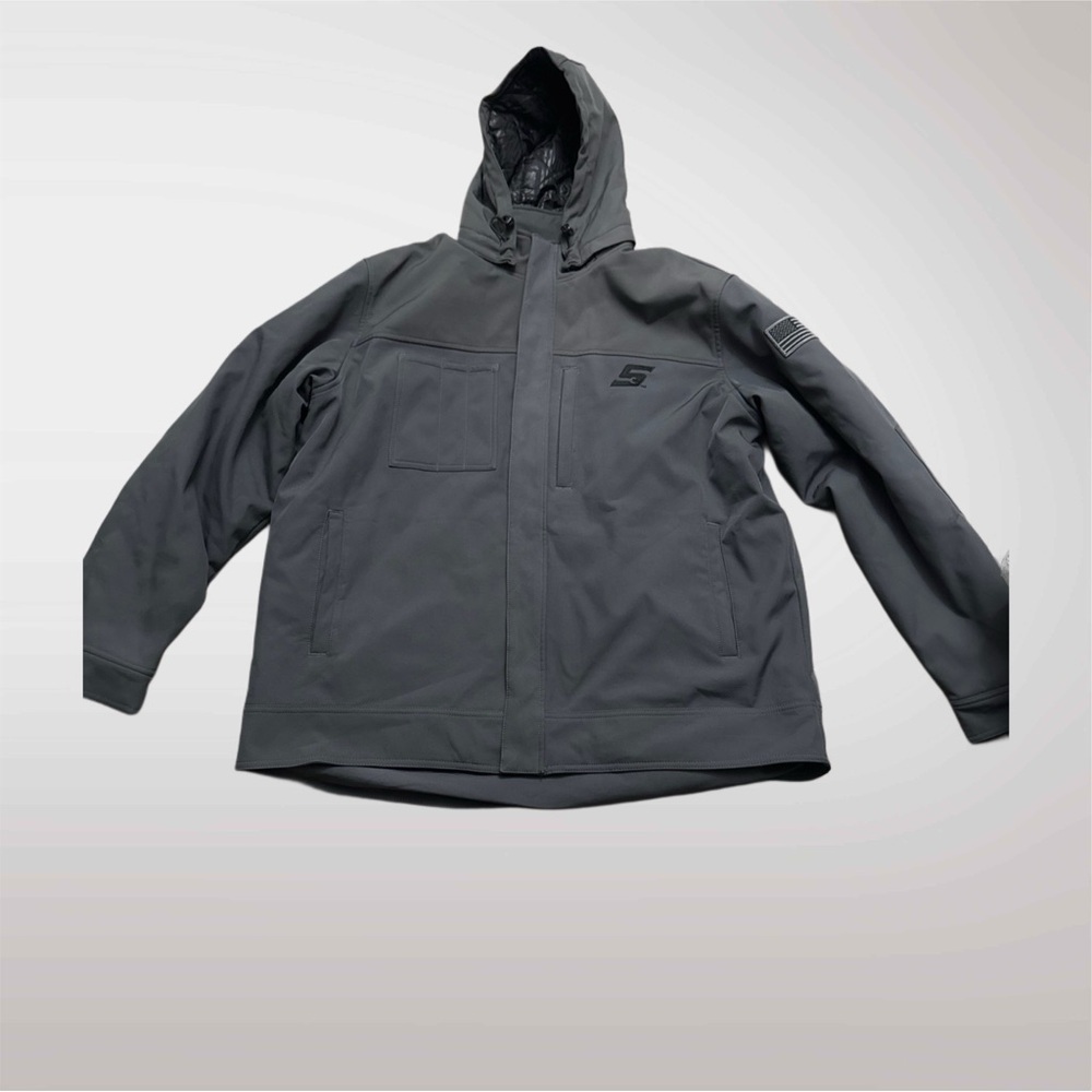 Snap-On Tools Gray Embroidered Removable Hood Jacket Size XXL